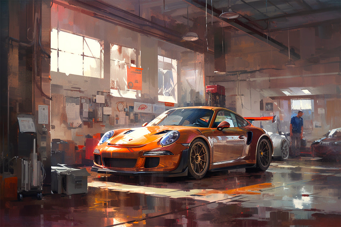 GT3 RS TRACK PREP - UNFRAMED PRINT