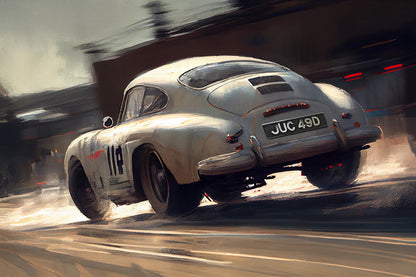 FLATOUT PORSCHE 356 - UNFRAMED PRINT