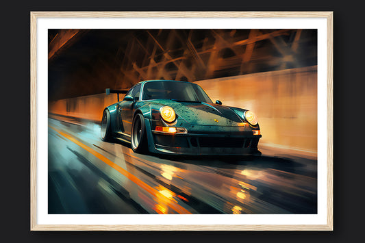 NIGHT MOVES - WOOD FRAMED PRINT