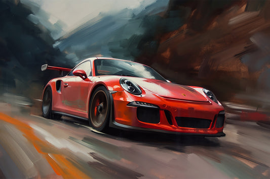 PORSCHE GT3 CANYON RUN - UNFRAMED PRINT