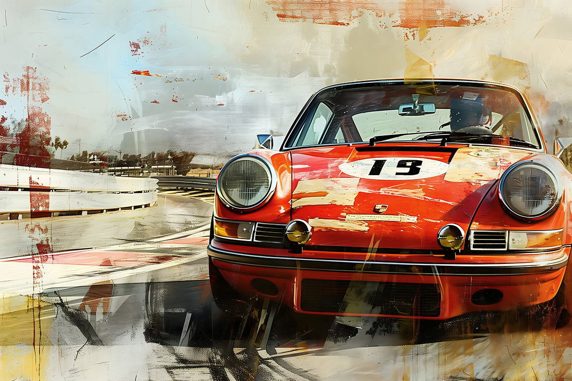 PORSCHE 911 TRACK TIME - UNFRAMED PRINT