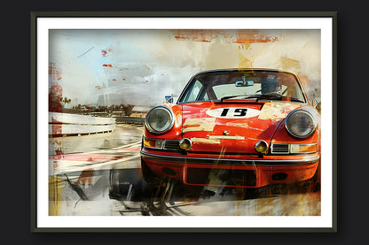 PORSCHE 911 TRACK TIME - METAL FRAMED PRINT