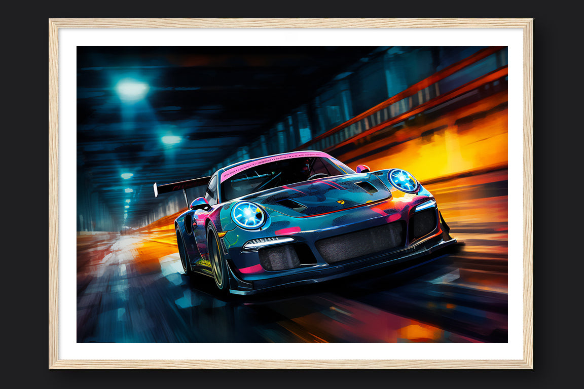 TUNNEL RUN - WOOD FRAMED PRINT